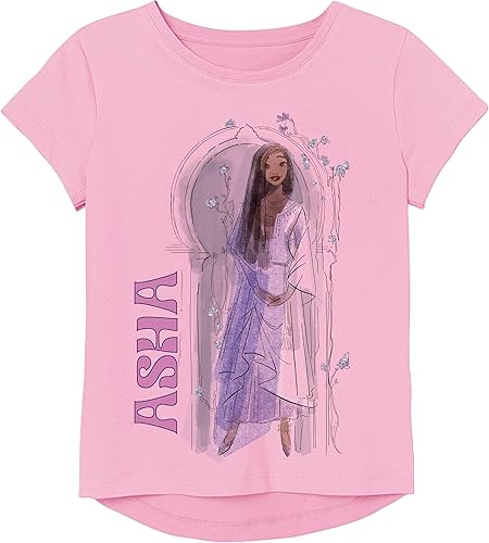 Disney T-shirt à manches courtes pour filles Wish Movie Asha