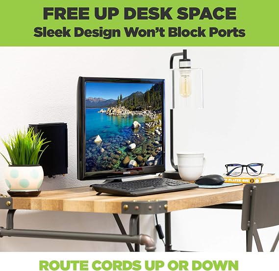 HIDEit Mounts Micro Mount for Dell OptiPlex Micro PC - Steel VESA Monitor & Under Desk Mount Dell OptiPlex