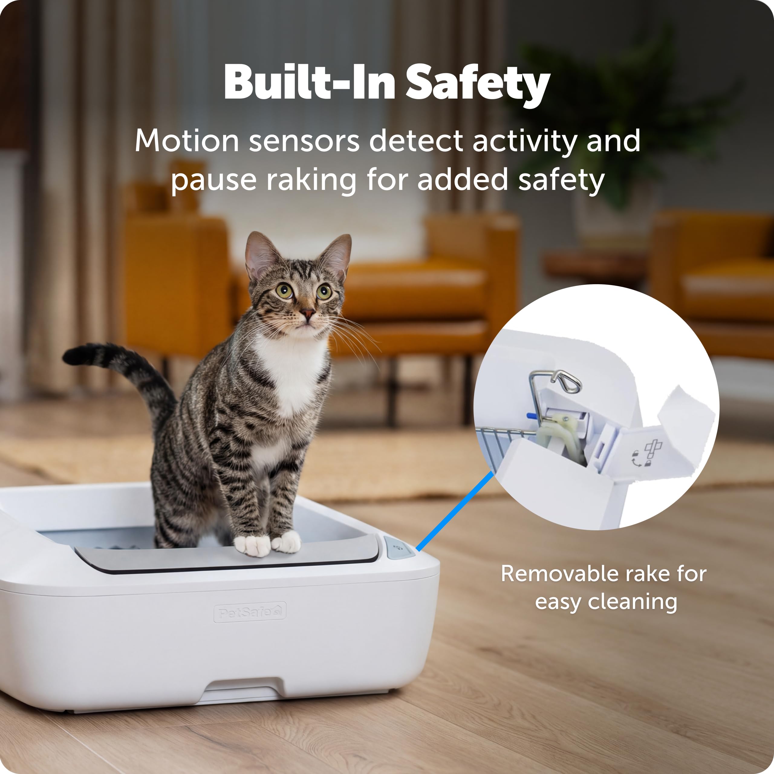 PetSafe ScoopFree Crystal Plus Automatic Self-Cleaning Cat Litter Box System – Not Enclosed – Advanced Odor Control – Includes 1 Disposable Crystal Litter Tray – White (PAL00-18016) - image 6