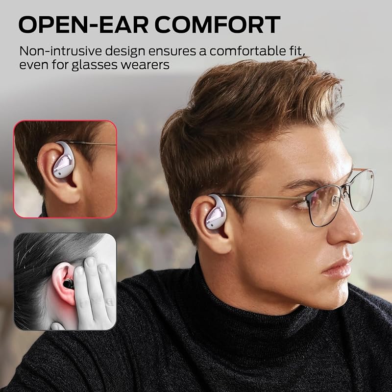 Monster Open Ear AC520 Headphones, Bluetooth 6.0 Wireless Earbuds with HiFi Sound, Open Ear Headphones with 24H Playtime, ENC Clear Call, Unique Handbag Design,IPX6 Resistance image 3