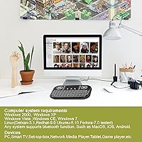 Vista 3 de Mini teclado Bluetooth A8, dos modos (2.4 GHz/Bluetooth) controlador de teclado inalámbrico con panel táctil y mouse combinado, retroiluminación RGB