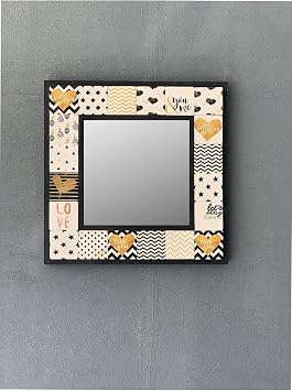 Oscar Stone Decor Oscar Stone Ah ap  er eveli Mozaik Do alta  Ayna 33 Cm X 33 Cm Dresuar Ayna Ayn-008