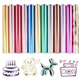 Tintnut Metallic Heat Transfer Vinyl Bundle Chrome HTV Vinyl,12 Sheets 12