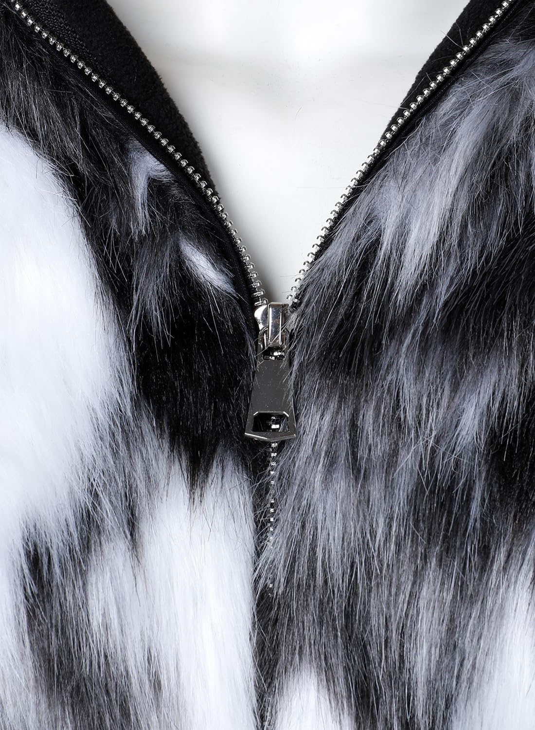 FANARCHER Men's Winter Luxury Overcoat Faux Fur Hoodie Coats Long Sleeve Jackets Parka Outwear - Image 5