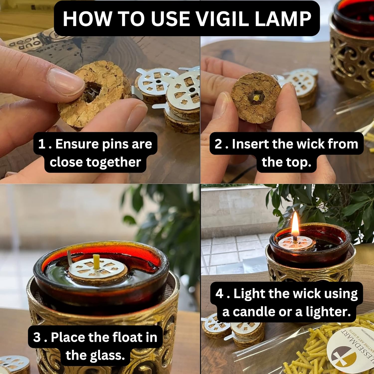 Hanging Orthodox Vigil Oil Lamp - Home Altar or Church Use