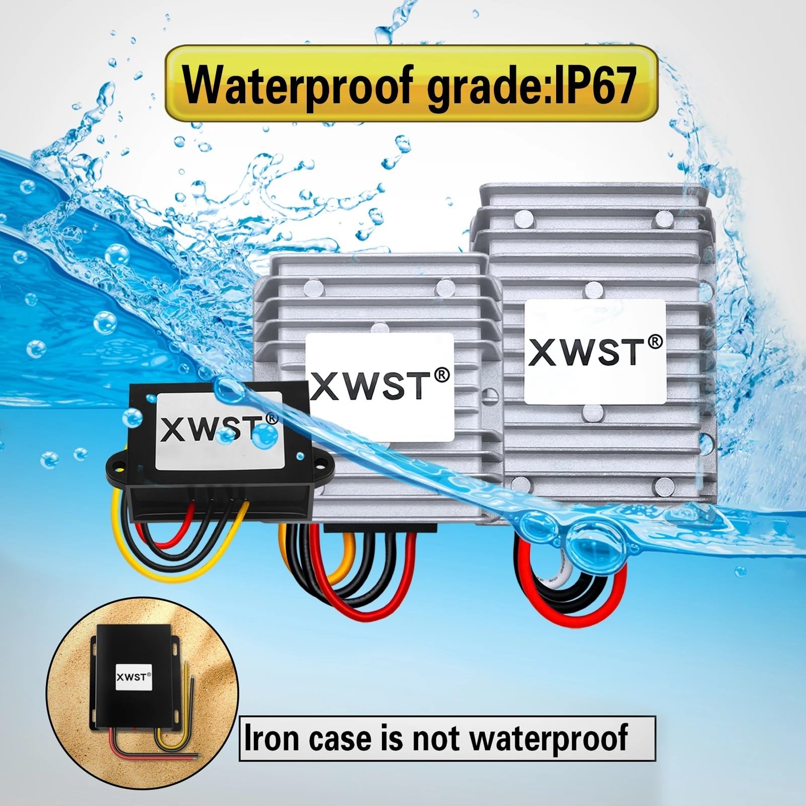Przetwornica napięcia 12 V do 15 V, 1~30a, moduł regulatora napięcia, hybrydowy inwerter solarny (10 A Aluminum L)