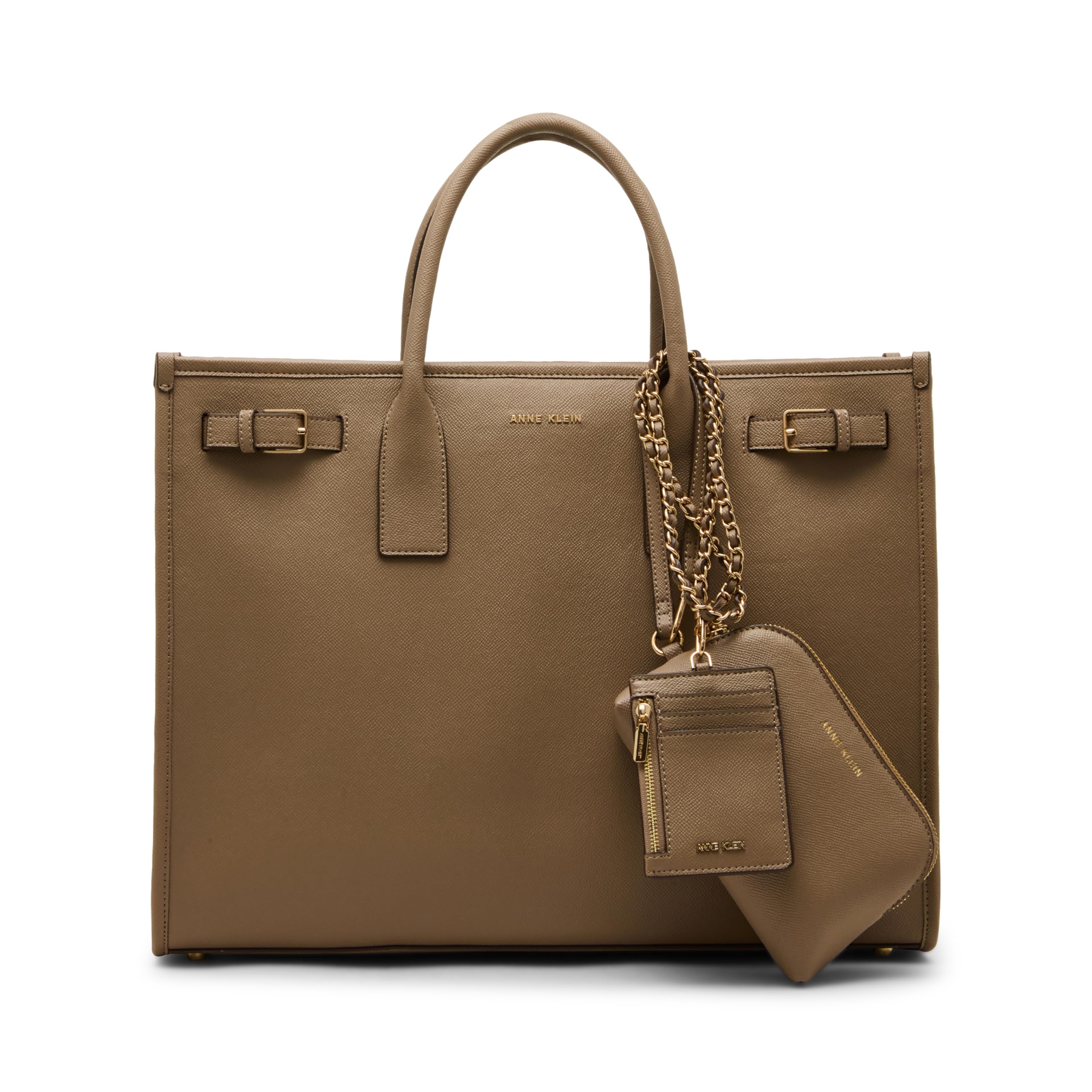 Anne Klein Womens 3 Piece Work Tote Gift Set, Truffle