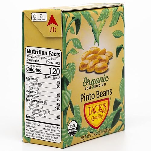 Miniatura 22 de Jack's Garbanzo orgánico 13.4 onzas Embalado con proteínas y fibra, saludable para el corazón, bajo en sodio y sin OMG (paquete de 8)