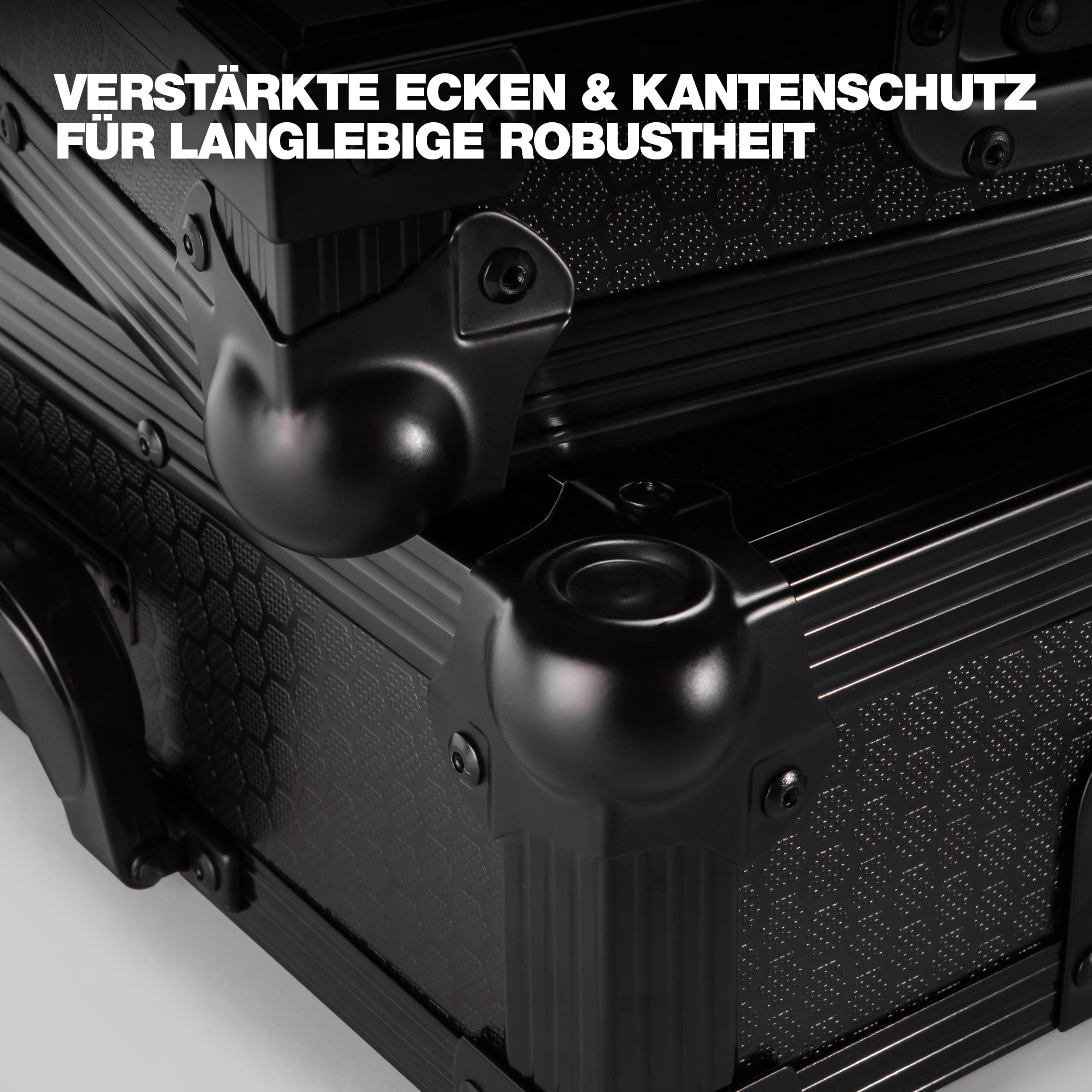 Reloop Premium RP-7 Turntable Case - Robuste Konstruktion mit kratzfester Hexa-Oberfläche in mattem Schwarz