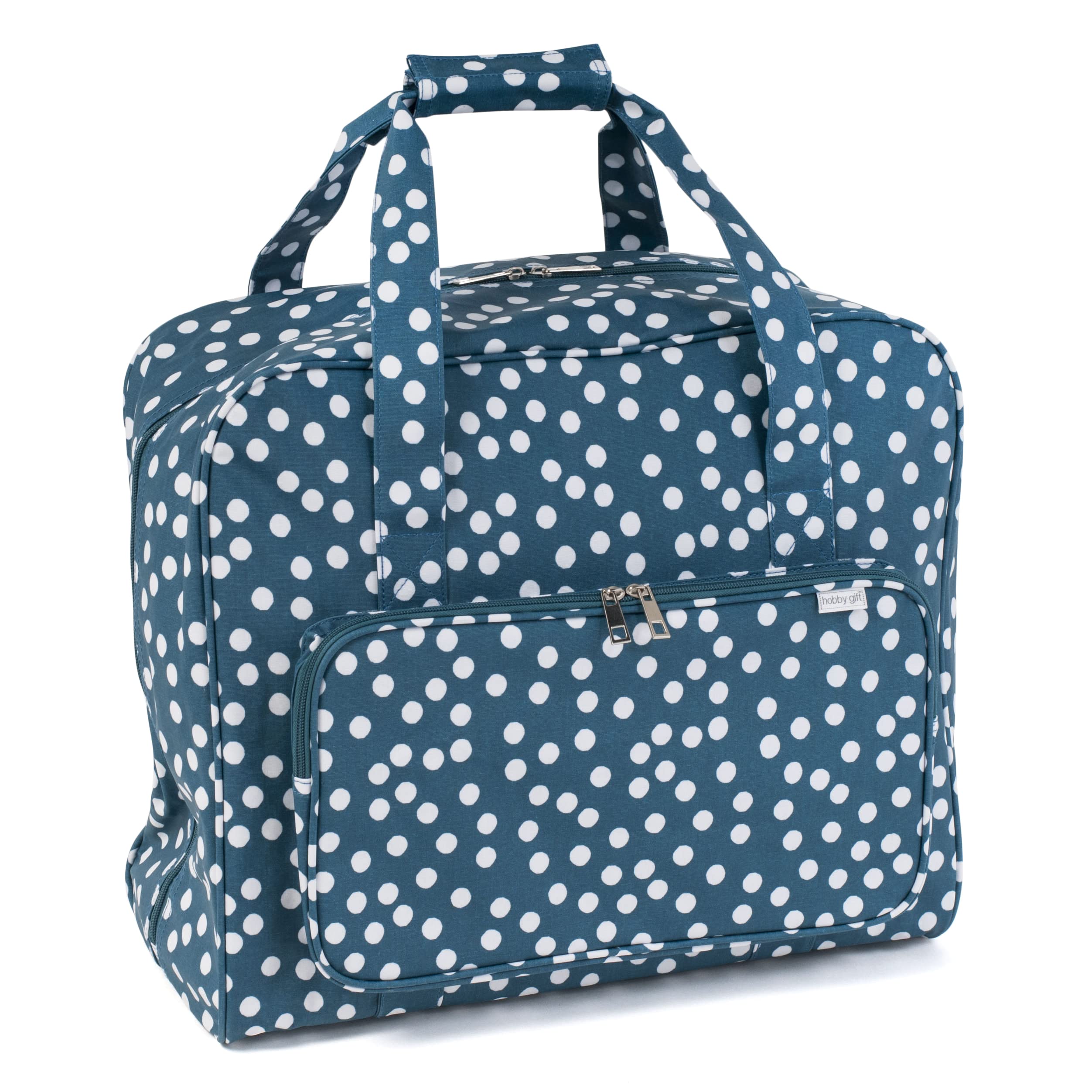 Sewing Machine Bag Matt PVC Teal Spot - Turquoise