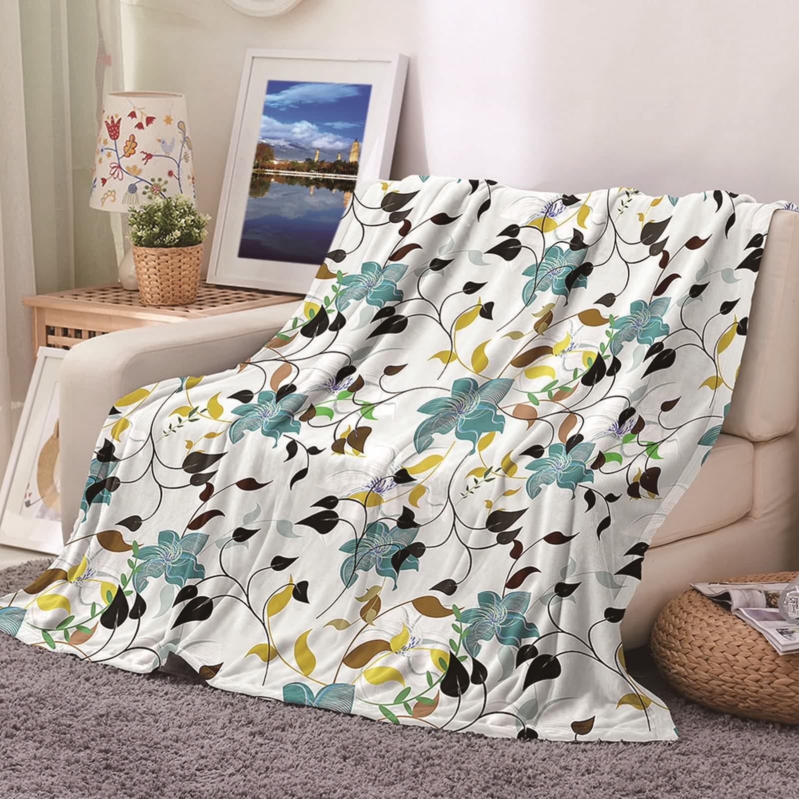 Couverture Polaire Flannel Contre le Froid Plaid Canapé Douce 80x120cm KnSam