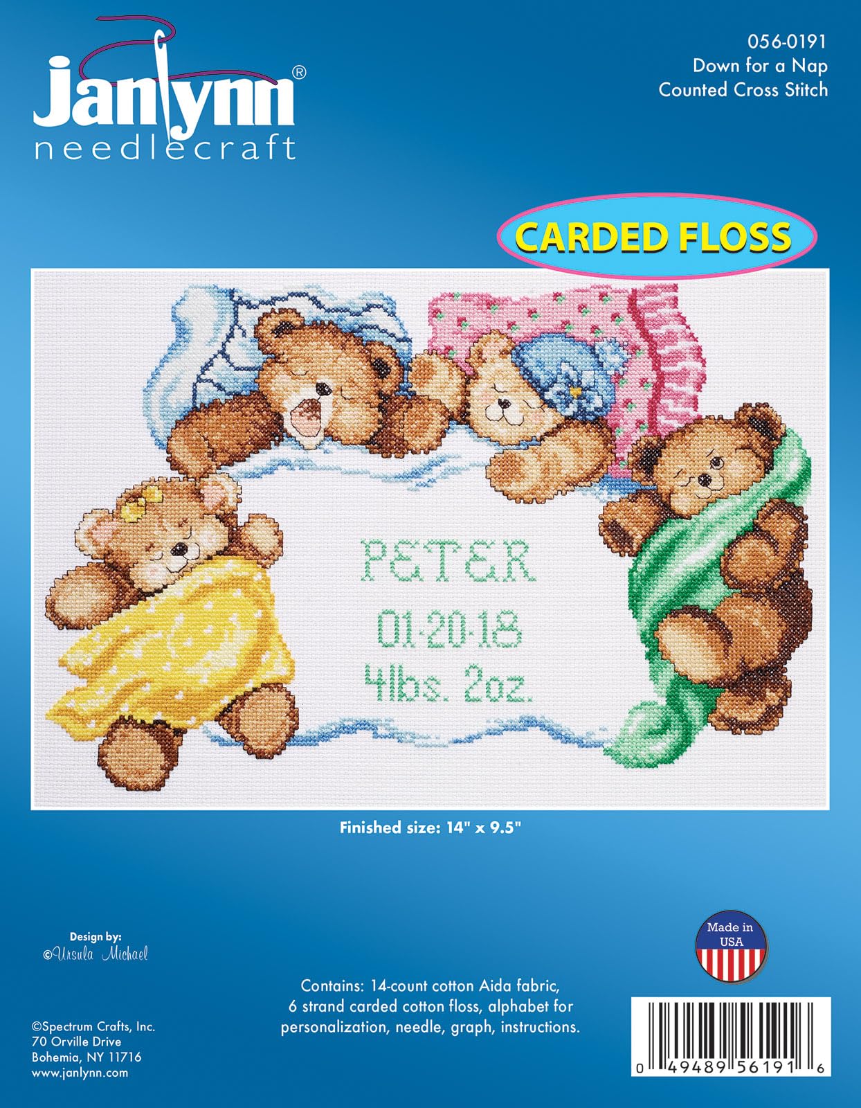 Amazon.com: Janlynn 056-0191 Cross Stitch Kit, 9-1/2-Inch by 14