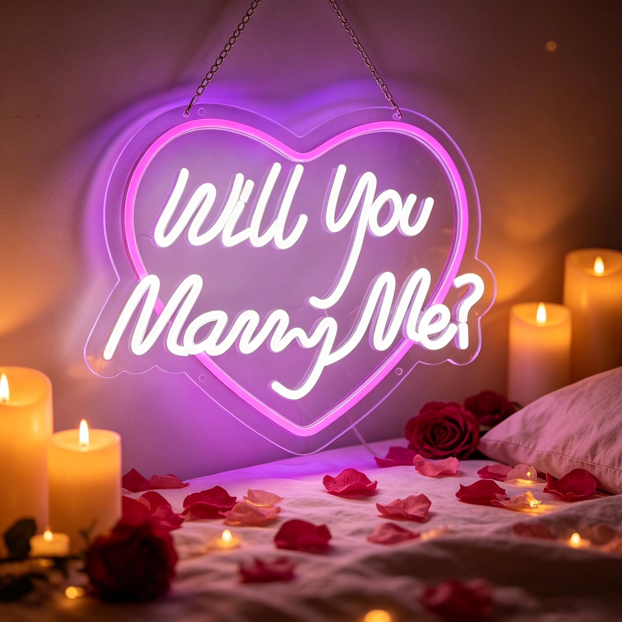 Insegna al neon a LED a forma di cuore, romantica luce con interruttore in linea, decorazione da parete personalizzata per matrimoni e anniversari