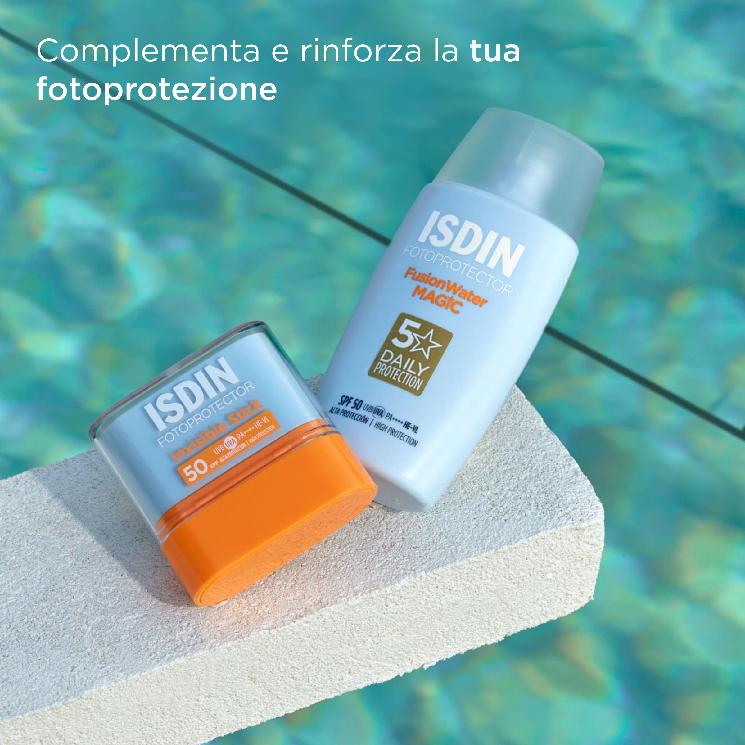 ISDIN Invisible Stick SPF 50 (10 g) | Crema Solare in Stick per Facilitare la Riapplicazione | Adatto a Tutti i Tipi di Pelle