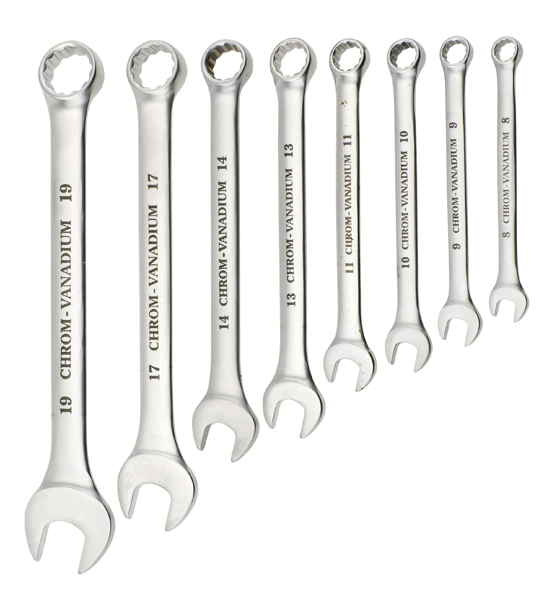 kwb 460300 SET KEYS KEYS, set a 8 pezzi, profilo onde, finitura satinata, acciaio CV