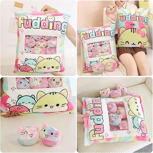 Miniatura 32 de Almohada de felpa de ajolotl, bonita almohada de ajolote con peluches de ajolote, bolsa de muñecas de animales de peluche de ajolote, regalo de 6