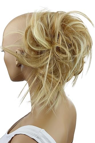 CAISHA Prettyshop - Banda elástica XXL tipo postizo de cabello voluminoso ondulado, ideal para peinados recogidos de novias o rodetes desaliñados,