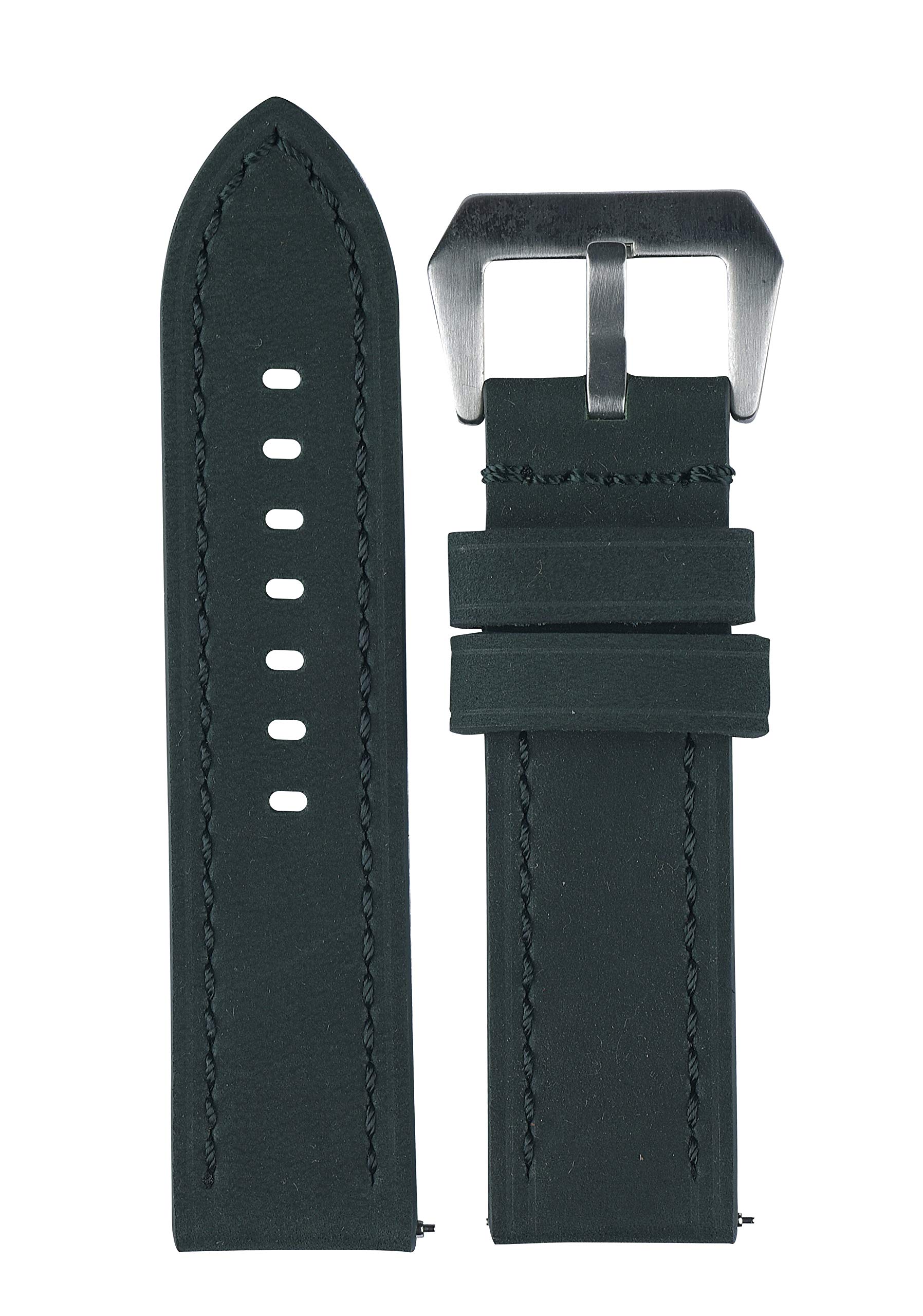 EXOR 24mm leather watch straps OPEL GREEN Colour With CUT EDGE finish of Genuine watch Leather Band (B08P79SZG3) Amazon Price History, Amazon Price Tracker