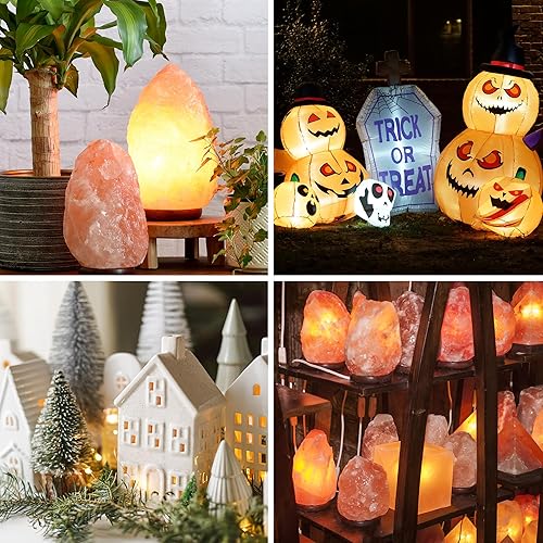 Miniatura 4 de Mandala Crafts Bombillas de lámpara de sal del Himalaya regulables de 7 W 120 V, 12 bombillas C7 E12, bombillas pequeñas para bombillas de pueblo de