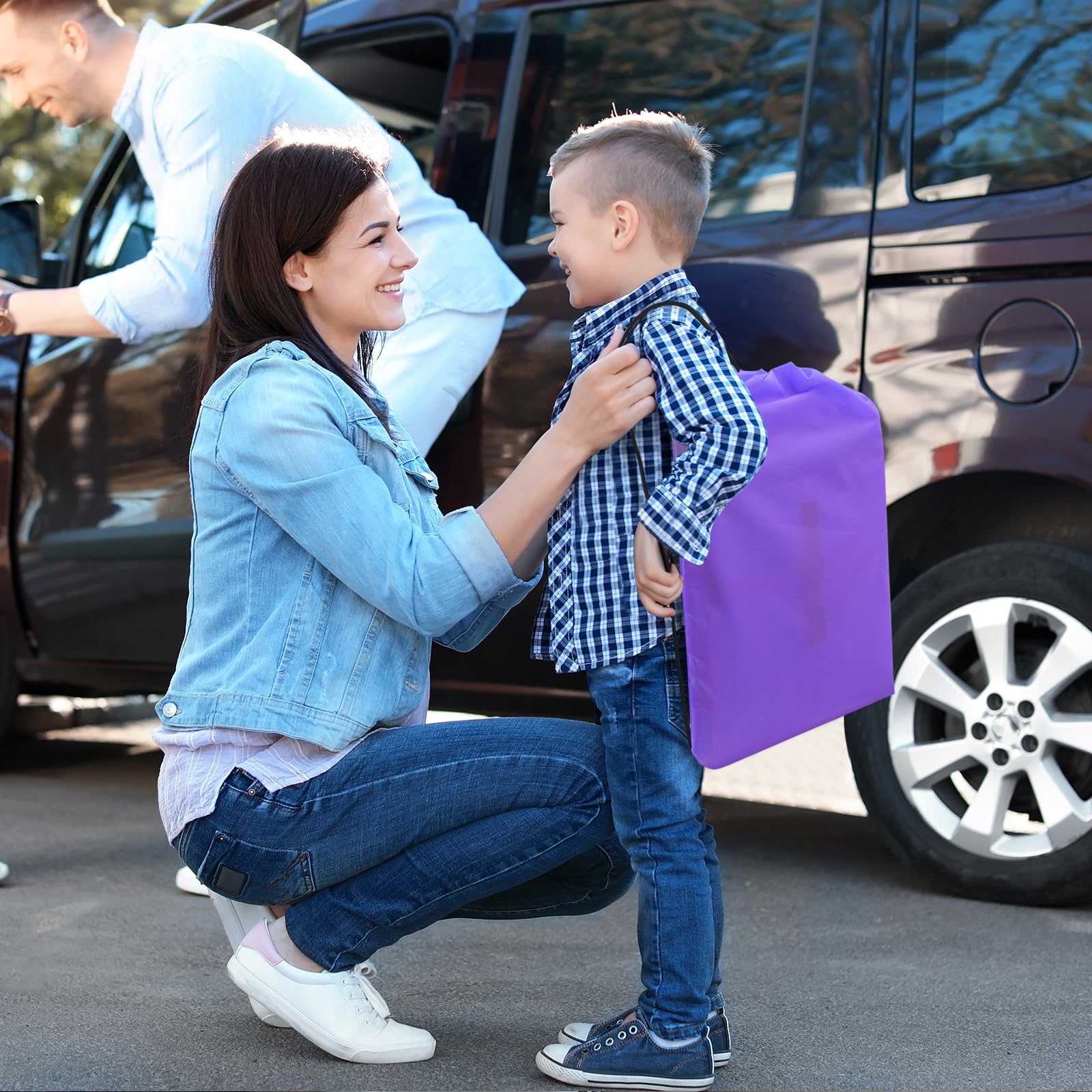 Plateau de Voyage Enfant Voiture - Tablette avec 6 Marqueurs et 1 Sac de Rangement (Violet)
