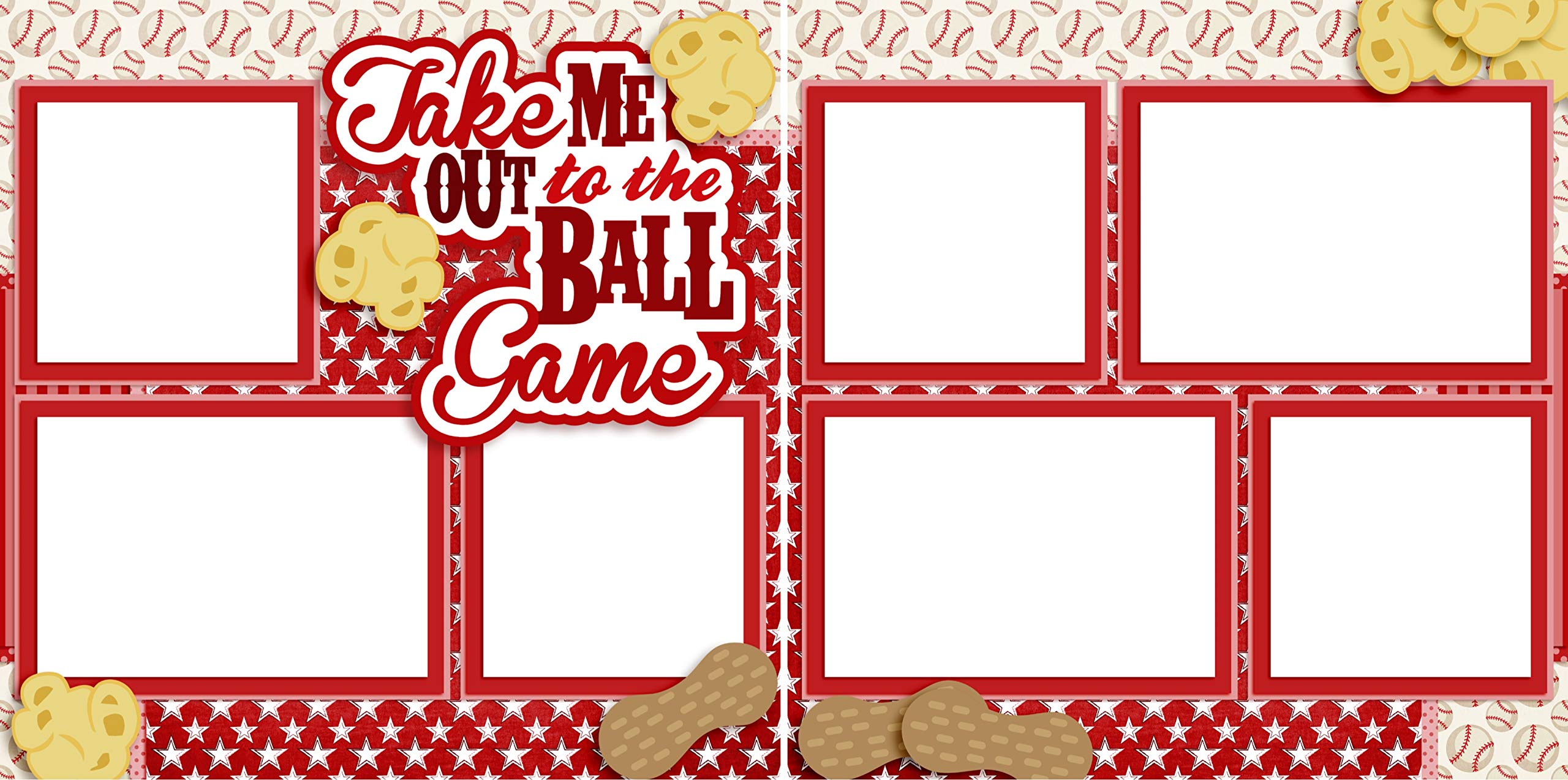 Zestaw do scrapbookingu Baseball Fever - 5 układów podwójnych stron