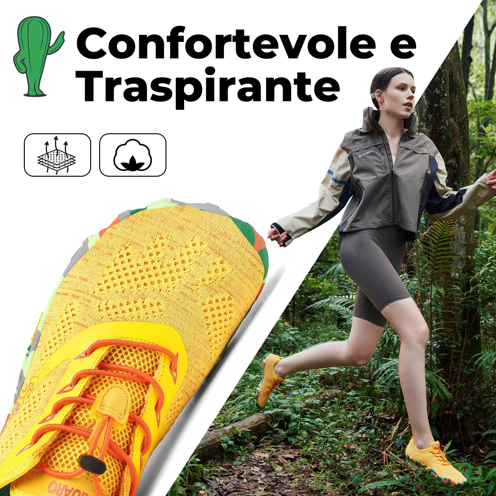 SAGUARO Scarpe Barefoot Shoes Minimaliste Scarpe da Trail Running Uomo Donna Gr.36-48
