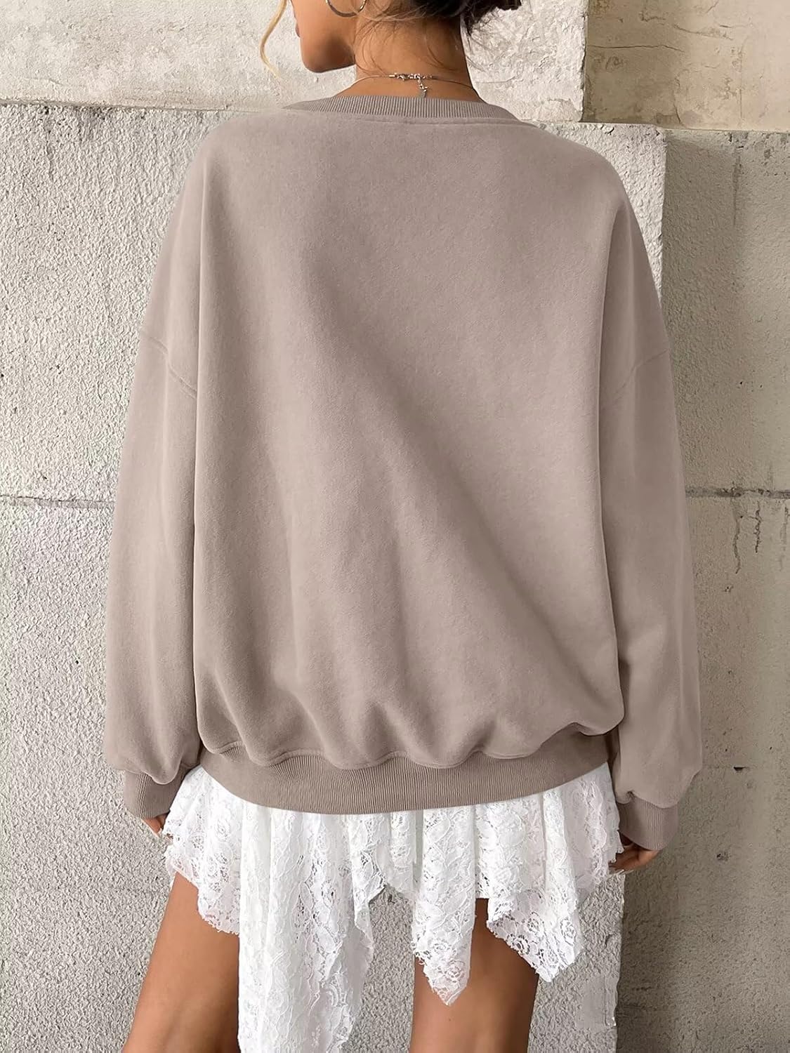 Women Fleece Sweatshirts Oversized Crewneck Pullover Trendy Long Sleeve Tops Fashion Fall Outfits Clothes 2026 - Image 6