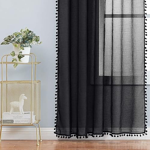 Miniatura 4 de Treatmentex - Cortinas translúcidas con borlas