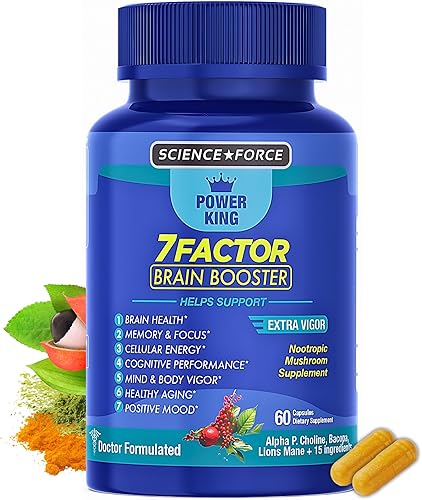 Suplementos cerebrales para la memoria y la concentración - Salud cerebral nootrópica - Rendimiento cognitivo, claridad, energía, vigor mental,