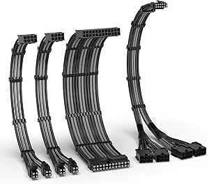 EZDIY-FAB Cavo 12VHPWR PCI-e 5.0 - 600W, 16AWG, Per RTX 4090/4080/4070Ti, Bianco, 60cm