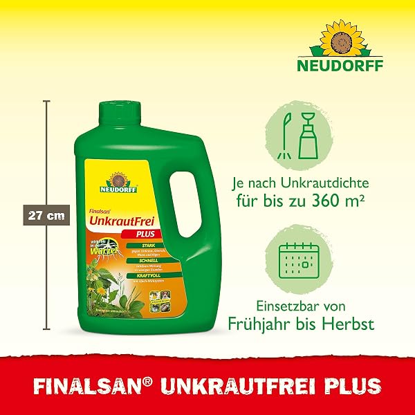 Neudorff Finalsan UnkrautFrei Plus Konzentrat 2 Liter, kraftvoller Unkrautvernichter, der bis in die Wurzel wirkt. Schnell wirkender Unkraut Entferner - 3