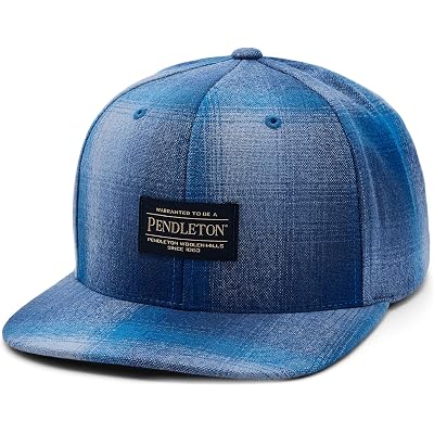 Унисекс кепка Pendleton Plaid Flat Brim, синий омбре