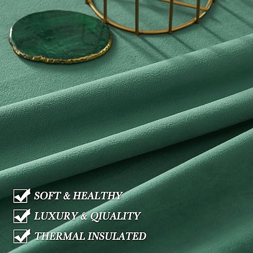 Miniatura 323 de RYB HOME Cortinas de terciopelo súper lujosas con diseño de bolsillo para barra, cortinas de privacidad con aislamiento térmico para oscurecer