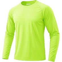 KEFITEVD Mens UPF 50+ Sun Protection Long Sleeve Shirts Swimming Hiking Fishing Shirt UV Quick Dry Rash Guard T-Shirts