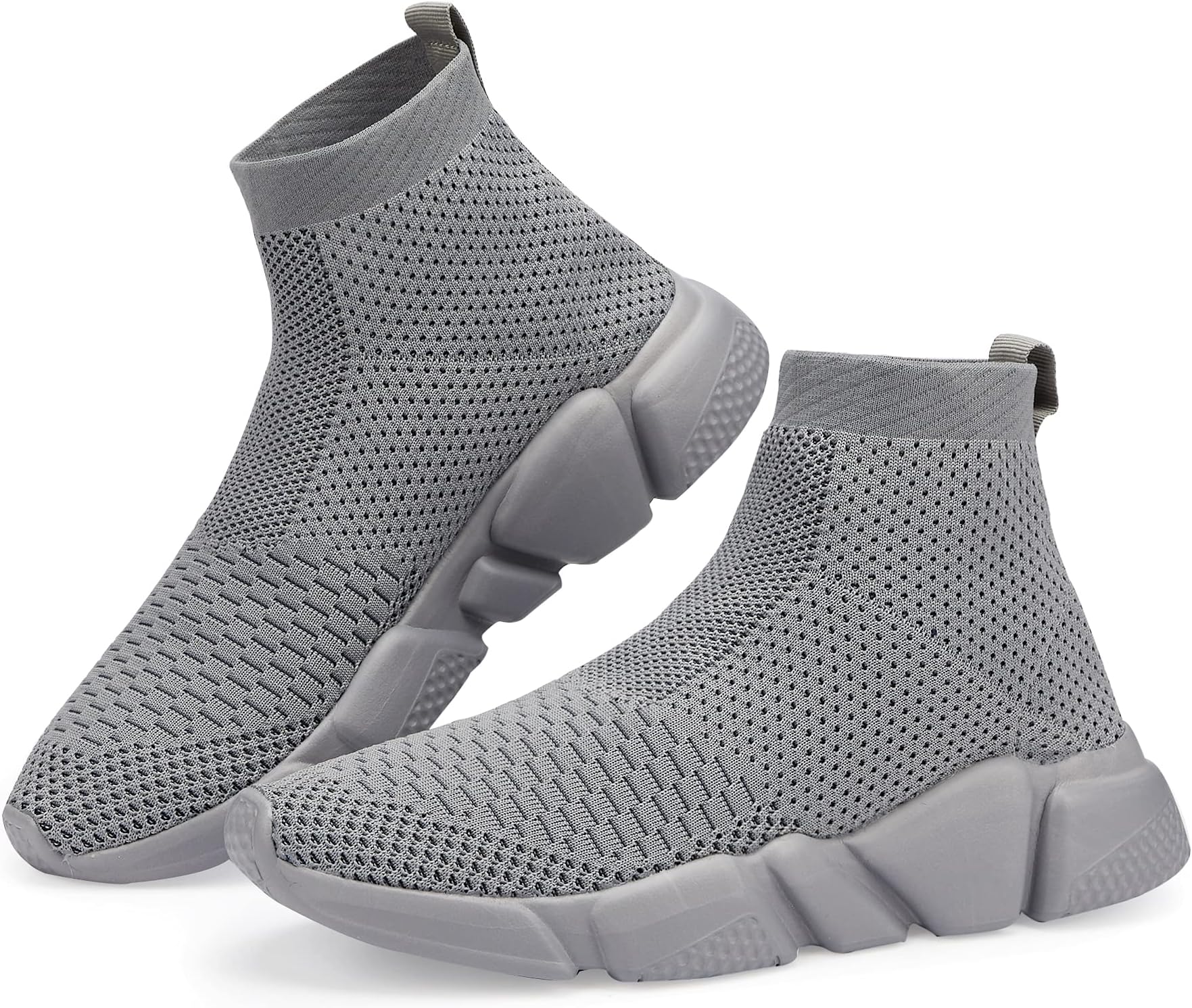 Walking Shoes for Men Lightweight High Top Sneakers Breathable Knit Athletic Running Shoes Fashion Gym Sports Shoes