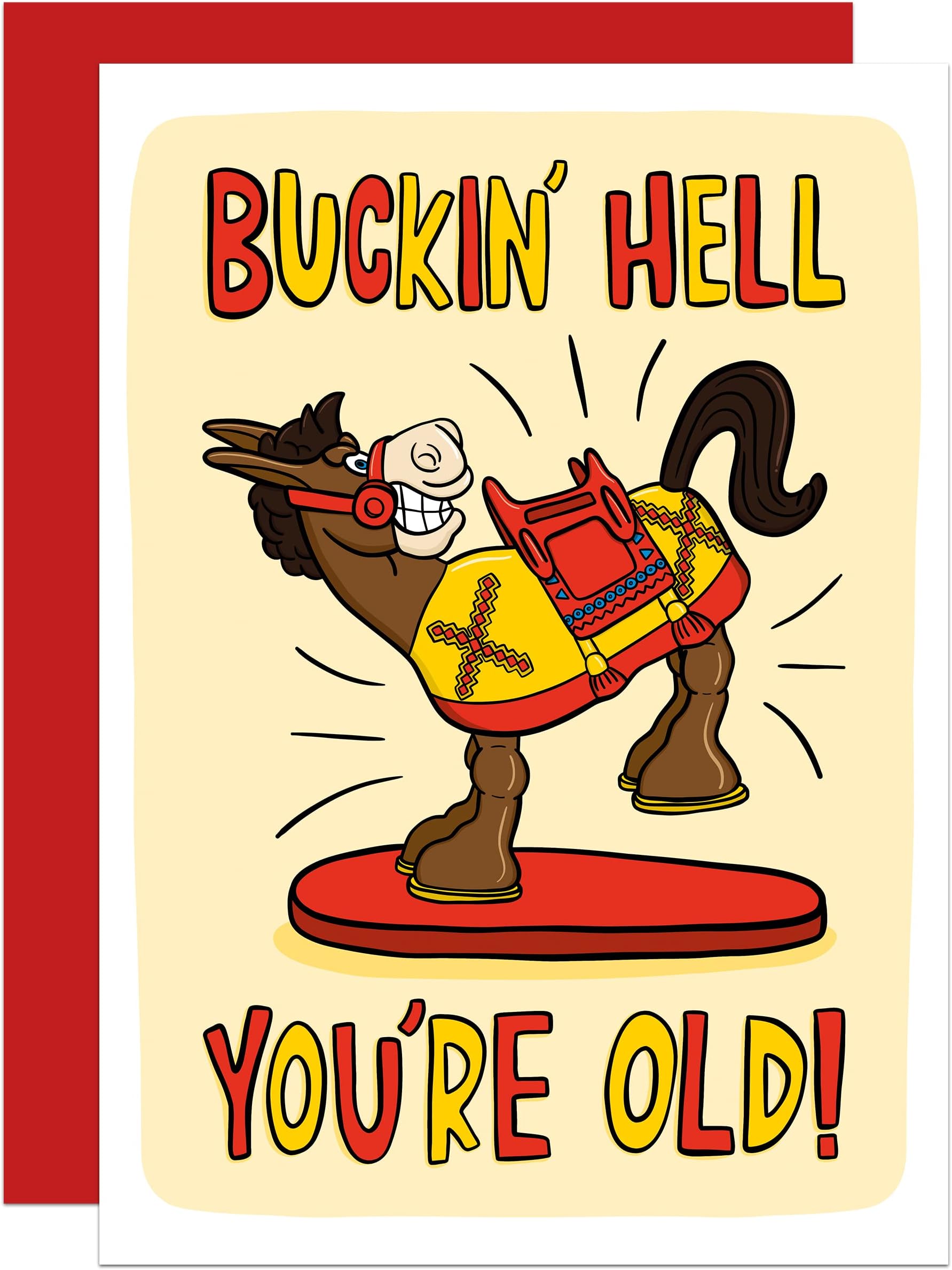 90s Birthday Card, Buckaroo Birthday Card, Childhood Toy Card, 80s Birthday Card, Cheeky Birthday Card, Nostalgic Card, Horse Racing Card
