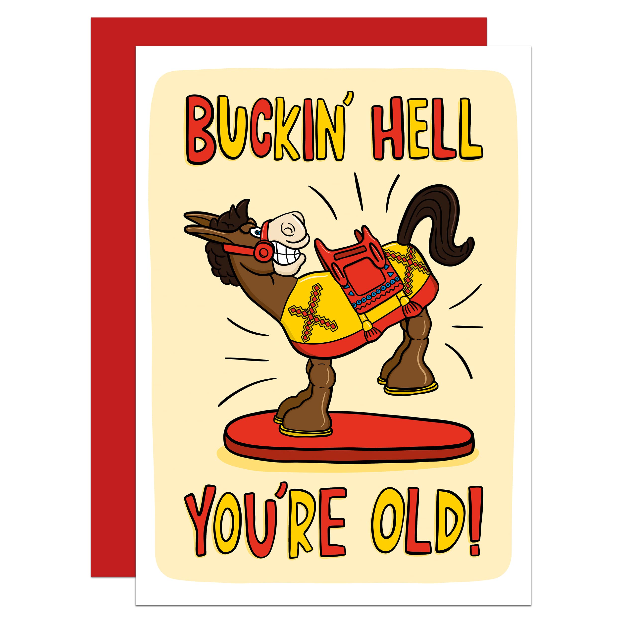 90s Birthday Card, Buckaroo Birthday Card, Childhood Toy Card, 80s Birthday Card, Cheeky Birthday Card, Nostalgic Card, Horse Racing Card