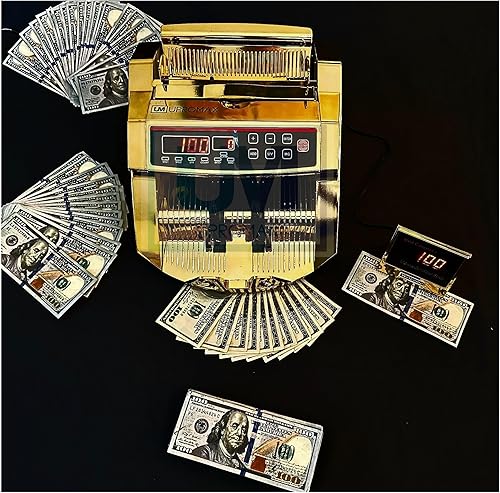 Miniatura 2 de Máquina de contador de dinero de oro UVMGIR Detector de falsificación de dinero y facturas portátil con pantalla externa LED - Velocidad rápida 1000