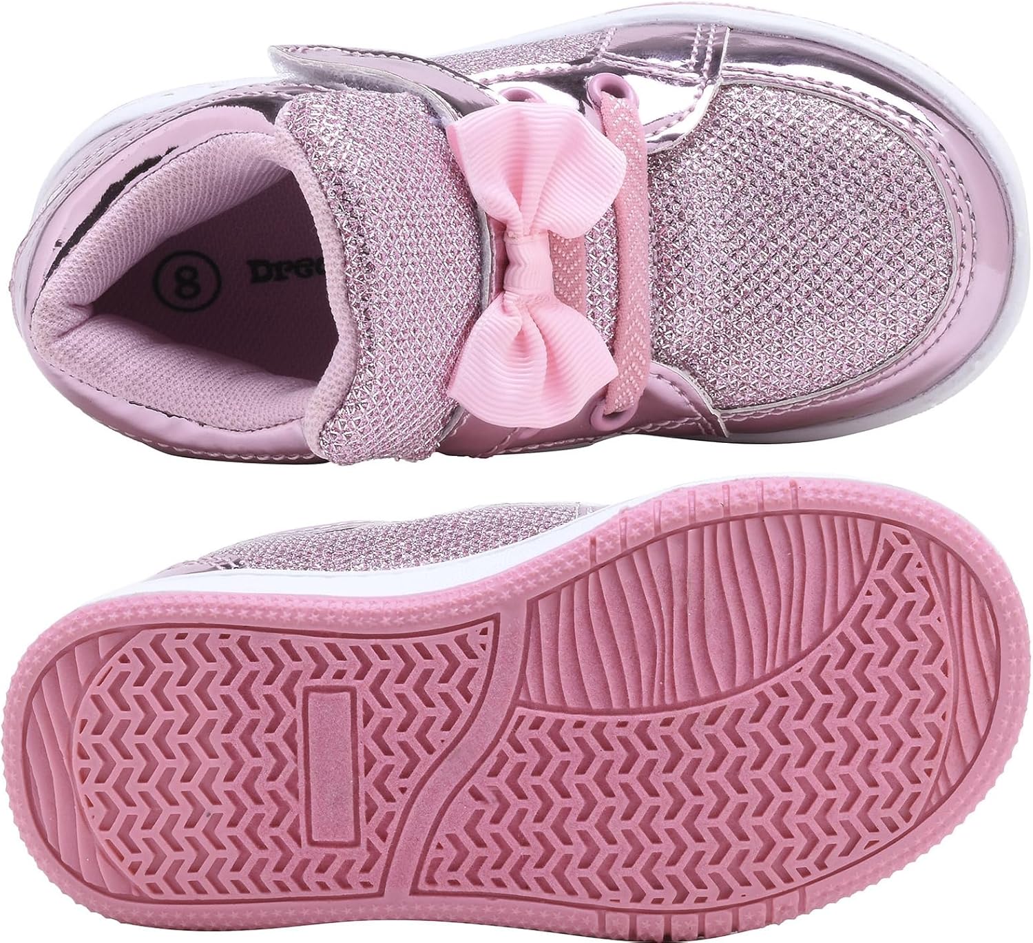 Toddler Girls LED Light Up Shoes Little Kid Breathable Running Walking Flashing Sneakers