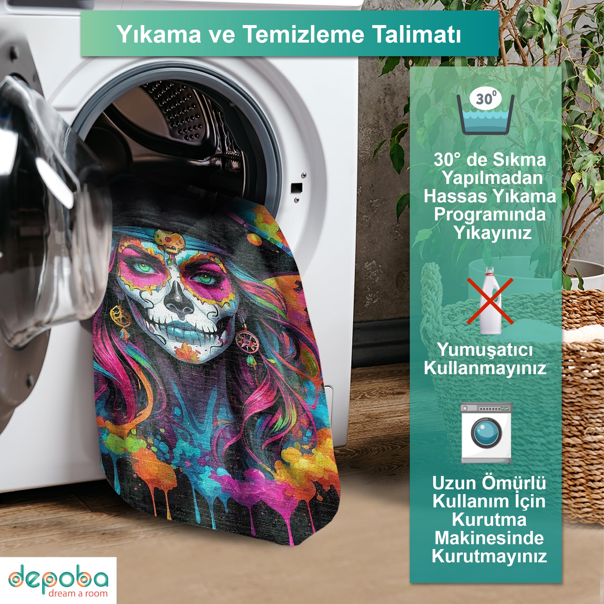 Depoba Mosai Kadife Oyuncu Odası Halısı Kaymaz Pamuk Tabanlı Yıkanabilir Antibakteriyel Yuvarlak Gamer, Gaming Halısı 100x100