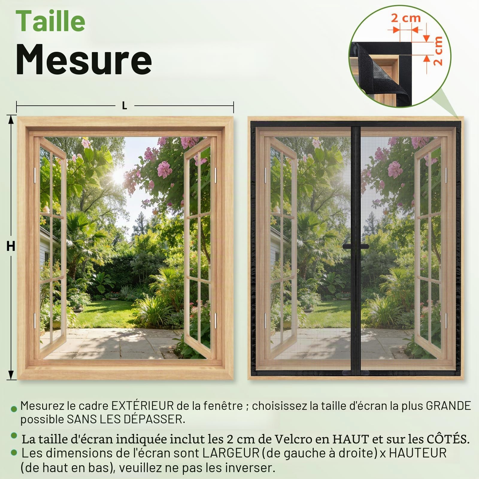 Moustiquaire Fenêtre Magnétique 120x110 cm, Toile en Fibre de Verre Haute Densité, Fixation Adhésive sans Perçage, Transparente et Anti-Insectes, Résistante aux Griffes et UV - Noir
