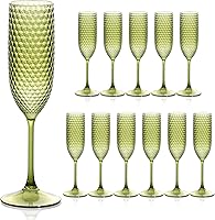 Vista 14 de Copas de champán de plástico, copas de champán irrompibles, copas de vino de diamante reutilizables, copas de vino transparentes para fiestas, copas