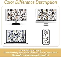 Vista 9 de DriftAway Cortinas con Lazos para Ventanas Ryan Sketch Ramas Florales Hojas Opacas con Forro Cortina con Lazos Ajustable Estilo Globo con Bolsillo