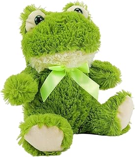Super Soft Frog Plush, Cute Frog Stuffed Animal with Bowknot, Fluffy Frog Plush Doll, Adorable Plush Frog Toy Gift for Kids Children Girls Boys, Unique Stuffed Frog Decoration, 8.6“