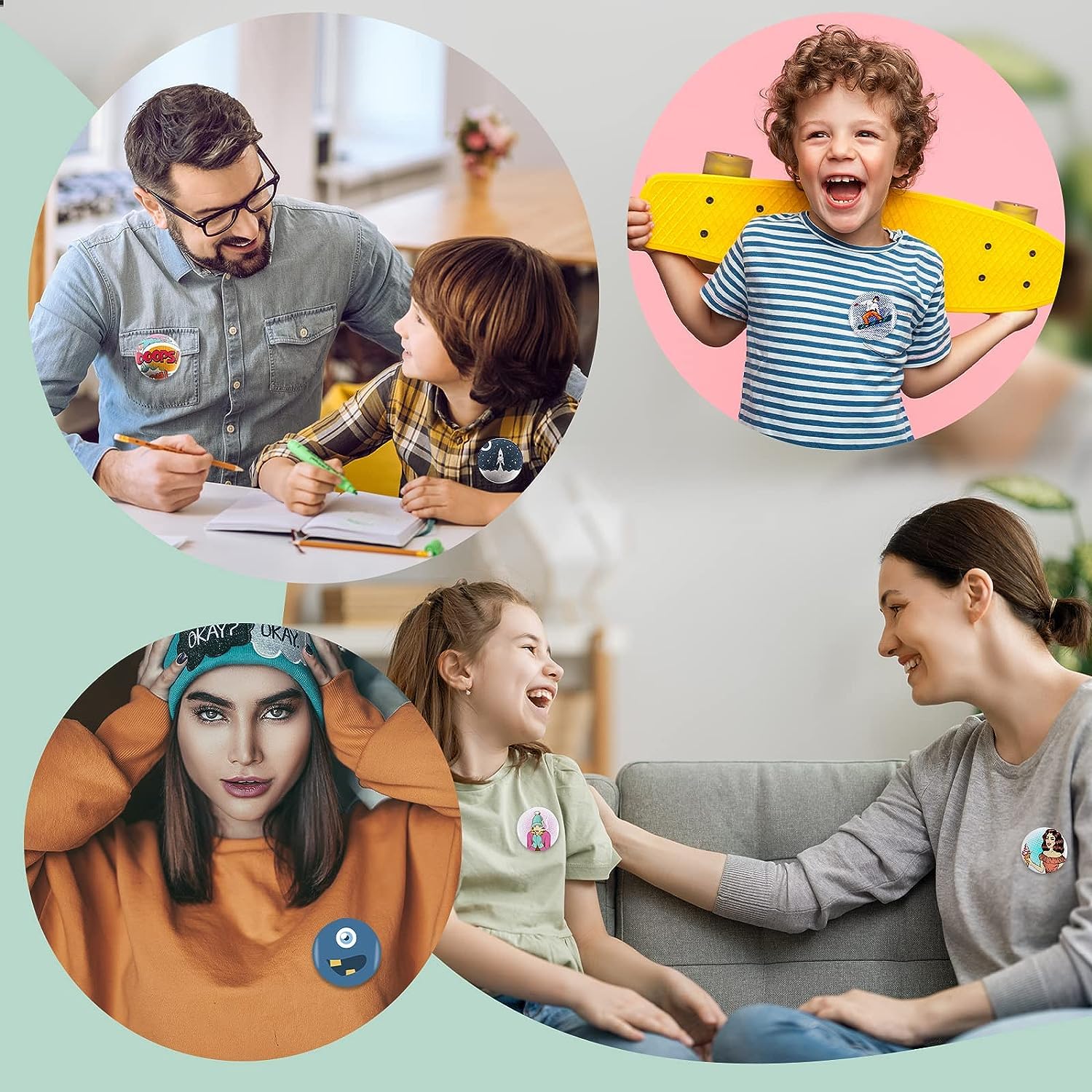 Basi Per Spille Fai Da Te - 50 Pezzi 45mm In Acrilico Trasparente - Per Badge, Feste E Eventi - Foto 9