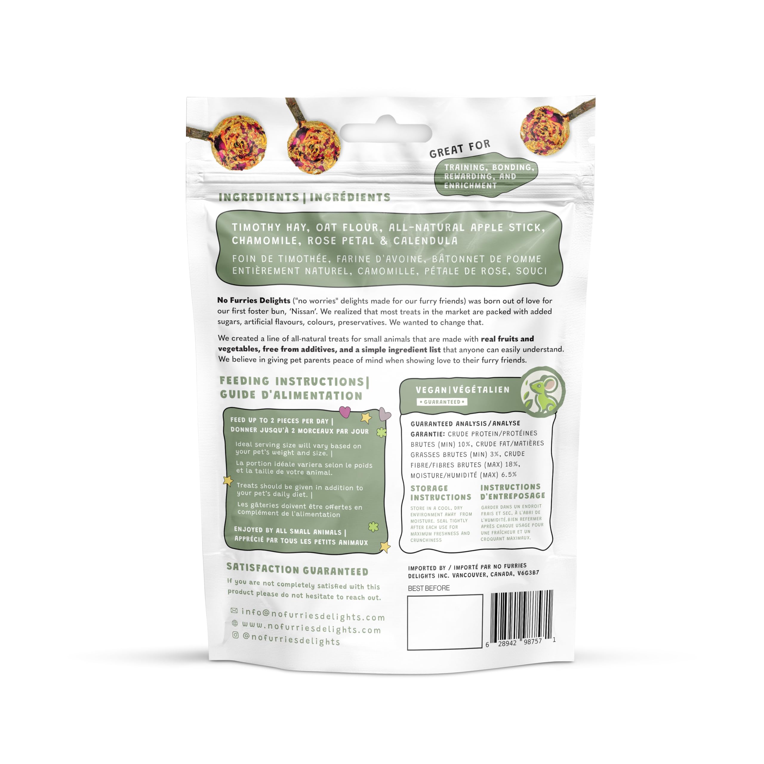 Forage Pops: 5-Pack of 100% Natural, High Fiber Enrichment Treats for Rabbits, Hamsters, Guinea Pigs, Chinchillas, Rats, and Mice - Perfect for Dental Health, Bonding, and Training - 3