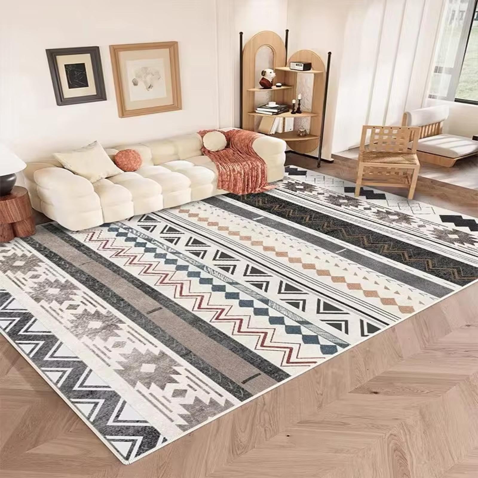 Tapis de style bohème 140x200cm grand confort léger et luxueux