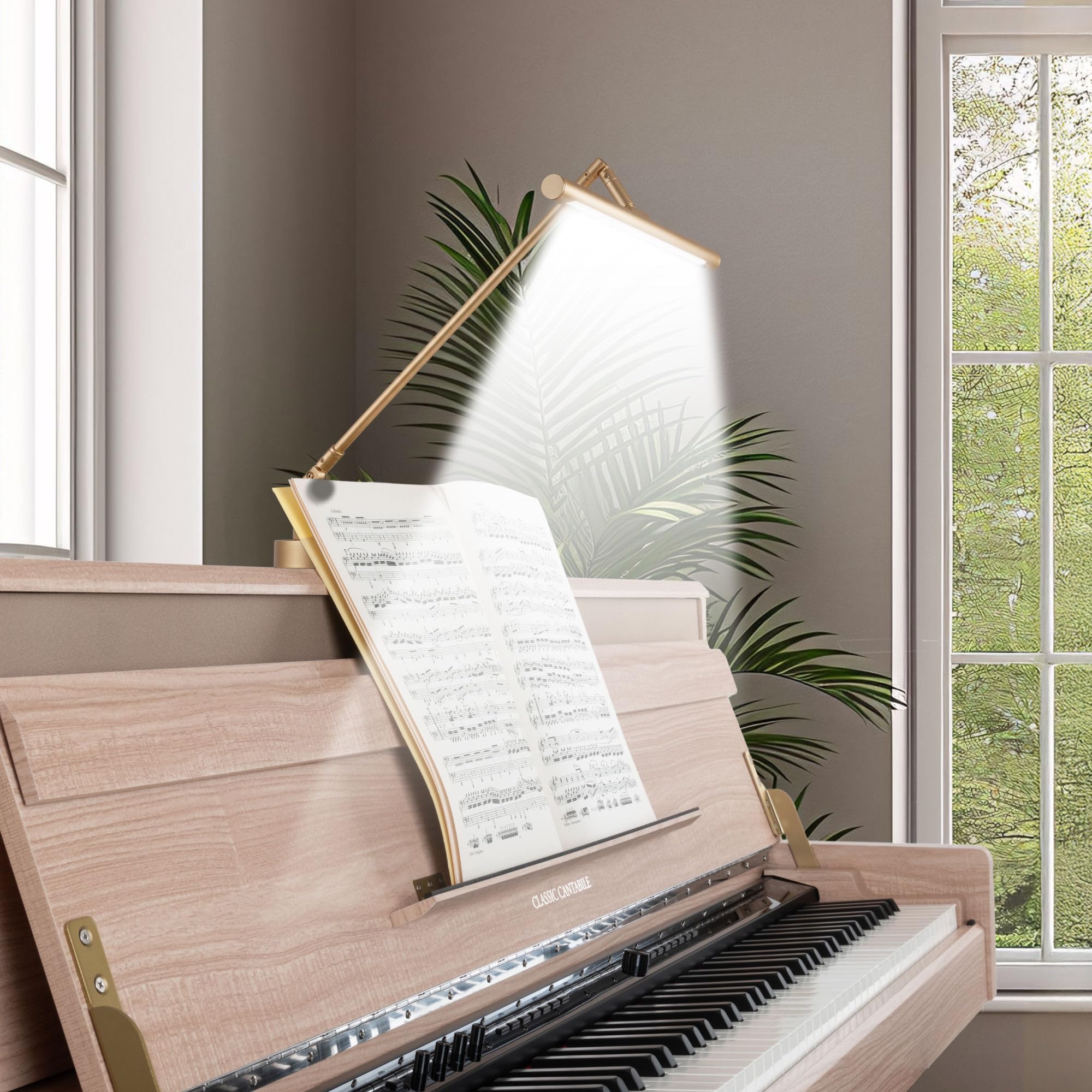 Classic Cantabile 12520 GD Lampe De Piano Or, Hauteur maximale: 45 cm