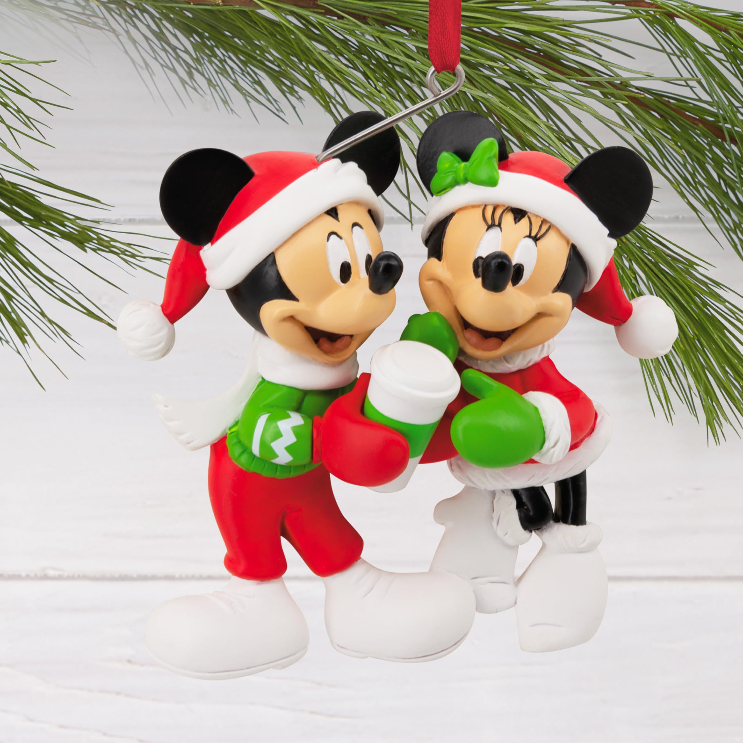 Amazon.com: Hallmark Disney Mickey and Minnie Sharing Cocoa