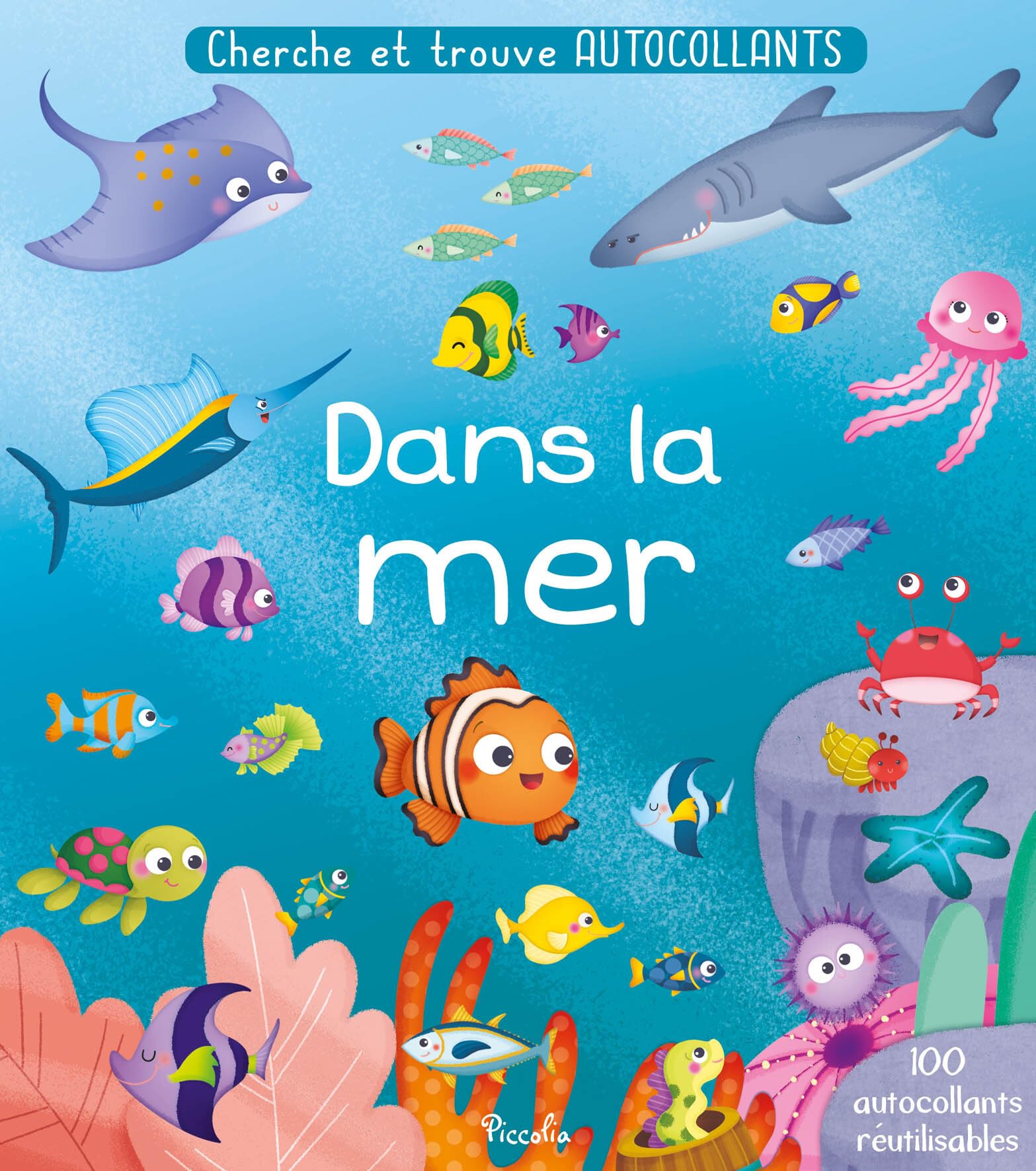Dans la mer - Cherche et trouve autocollants